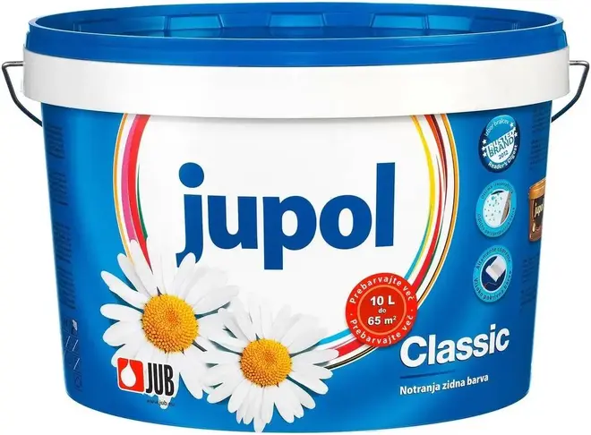 Jub Jupol Classic краска супербелая матовая для стен и потолка (10 л) супербелая