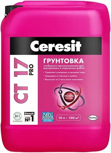 Ceresit CT 17 Pro грунтовка глубокого проникновения (10 л) зимняя