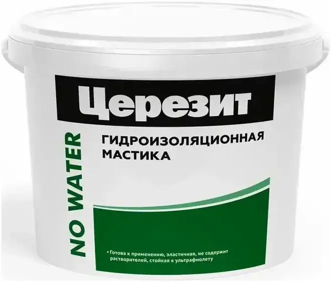 Церезит No Water гидроизоляционная мастика (5 кг) белая №4494928, 2338467