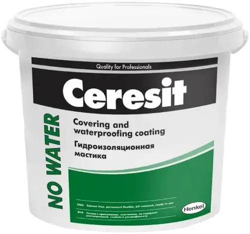 Ceresit No Water гидроизоляционная мастика (20 кг)