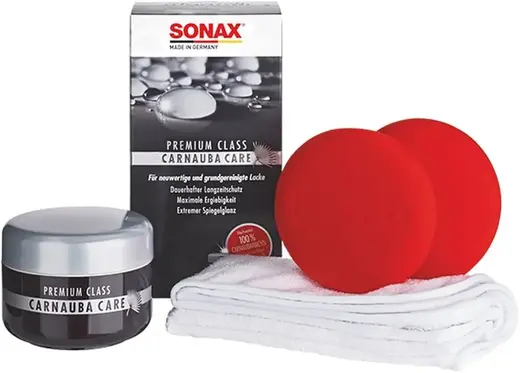 Sonax Premium Class Carnauba Care набор (воск+аппликатор+салфетка 1 пачка)