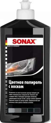 Sonax Profiline Nano Pro цветной полироль с воском (500 мл) черный