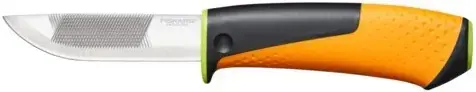 Fiskars нож для тяжелых работ с точилкой (219 мм)