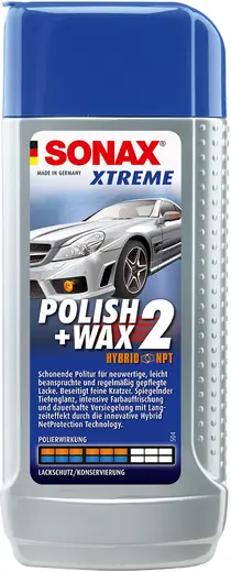 Sonax Xtreme Nano Pro Polish+Wax 2 полироль для новых покрытий (250 мл)