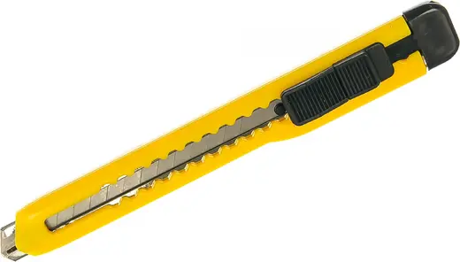 Бибер нож строительный усиленный (135 мм) ширина 9 мм пластик прямоугольный фиксатор