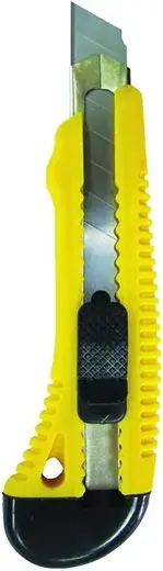 Бибер нож строительный усиленный (135 мм) ширина 18 мм пластик прямоугольный фиксатор
