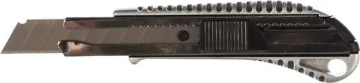 Бибер нож строительный усиленный (135 мм) ширина 18 мм металл прямоугольный фиксатор