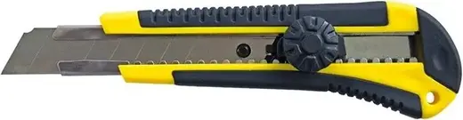 Бибер нож строительный усиленный (135 мм) ширина 18 мм резина винтовой фиксатор