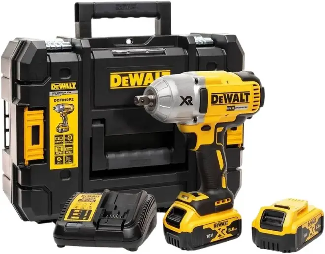 Dewalt DCF899P2 гайковерт аккумуляторный (18 В 1900 об/мин 2400 уд/мин 950 Нм 2 х 5 А*ч) DCF899P2