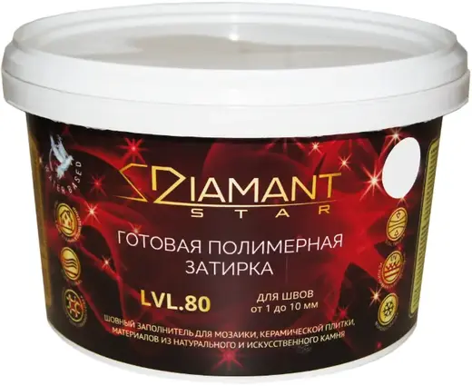 Diamant Star LVL.80 готовая полимерная затирка (2 кг) №802 титан