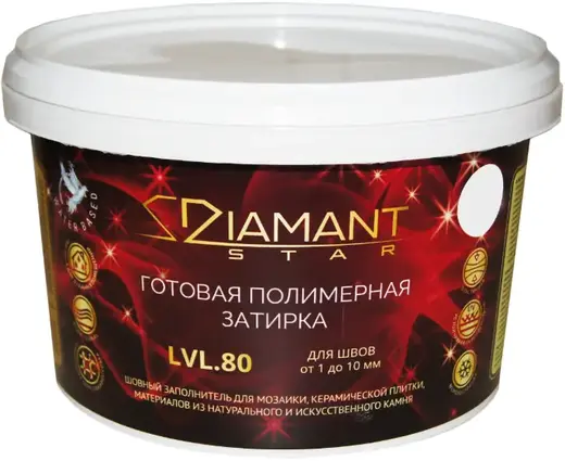 Диамант Диамант Star LVL.80 готовая полимерная затирка (2 кг) светло-бежевая №807