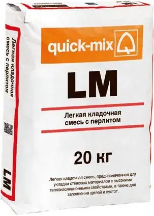Quick-Mix LM 21 легкая кладочная смесь с перлитом (20 кг)