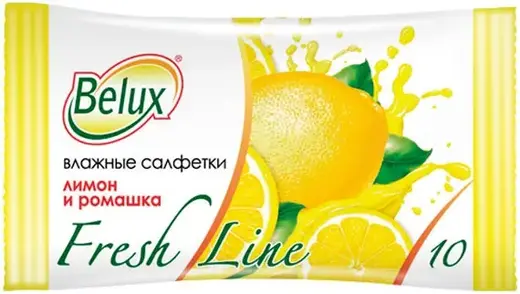 Belux Fresh Line Лимон и Ромашка салфетки влажные (10 салфеток в пачке)