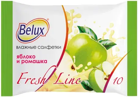 Belux Fresh Line Яблоко и Ромашка салфетки влажные (10 салфеток в пачке)