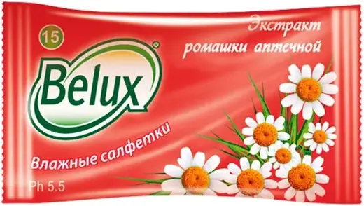 Belux Экстракт Ромашки Аптечной салфетки влажные (15 салфеток в пачке)