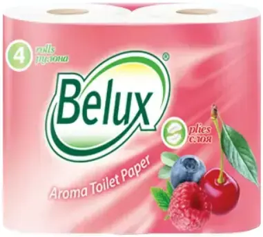 Belux Aroma Ягодный Микс бумага туалетная (4 рулона в упаковке)