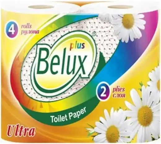 Belux Plus Ultra бумага туалетная c рисунком (4 рулона в упаковке)