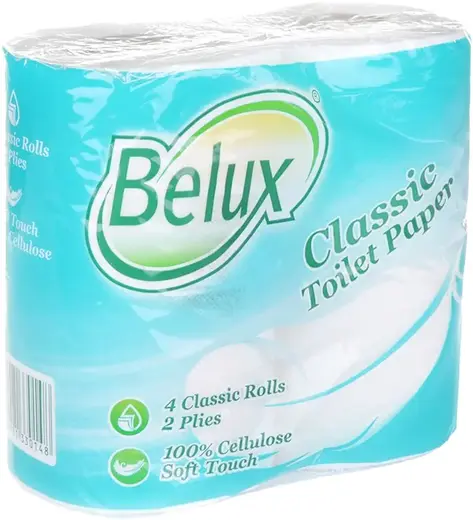 Belux Classic бумага туалетная (4 рулона в упаковке) 2 слоя