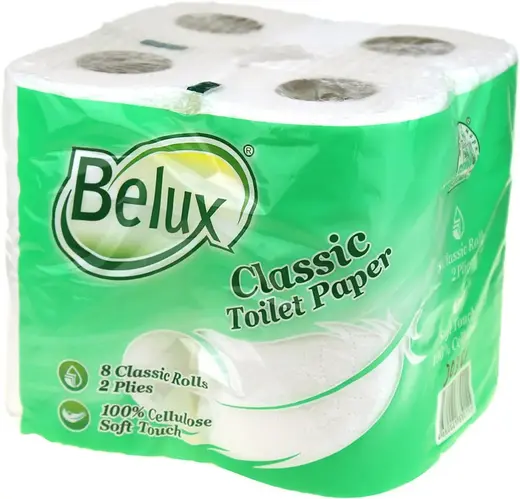 Belux Classic бумага туалетная (8 рулонов в упаковке) 2 слоя
