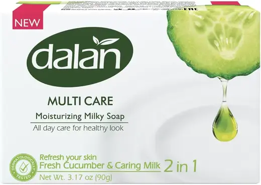 Dalan Multi Care Огурец и Молоко мыло туалетное увлажняющее (150 г)