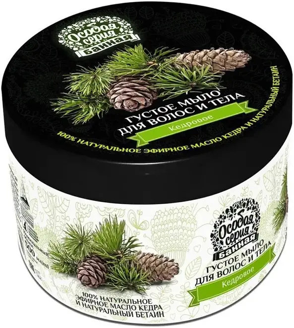 Особая Серия Кедровое мыло для волос и тела густое (500 мл)