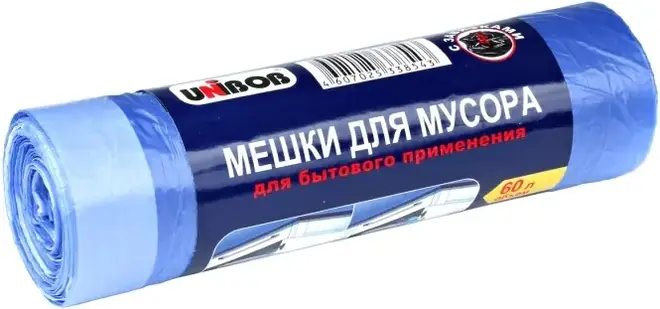 Unibob мешки для мусора с завязками (20 пакетов) 60 л