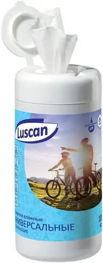 Luscan салфетки влажные универсальные (100 салфеток в банке)