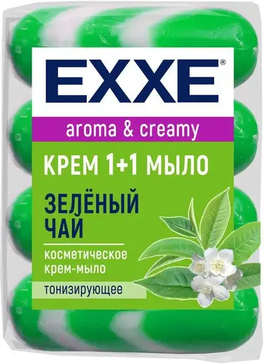 Exxe Зеленый Чай крем-мыло косметическое тонизирующее (1 блок)