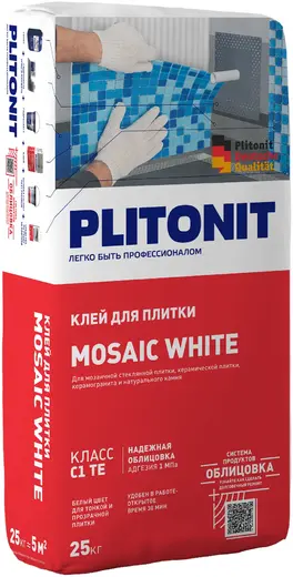Плитонит Mosaic White клей для плитки (25 кг)