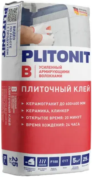 Плитонит 600х600 клей для керамогранита (25 кг)