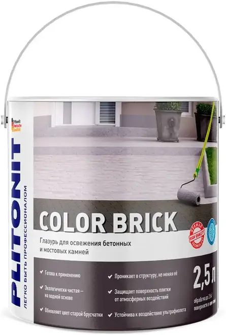 Плитонит Color Brick лазурь (2.5 л) антрацит