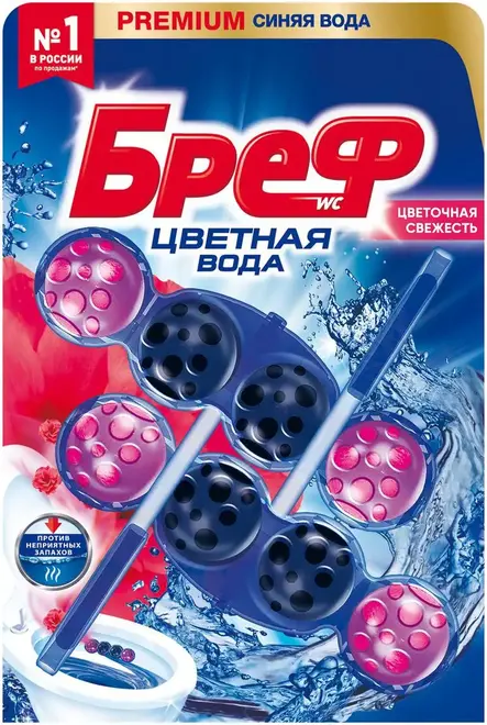 Бреф Premium Color Aktiv Цветочная Свежесть блок туалетный (100 г)