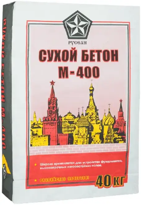 Русеан М-400 Сухой Бетон смесь сухая (40 кг) 7 мм