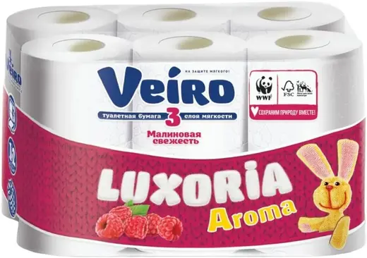 Veiro Luxoria Aroma Малина бумага туалетная (12 рулонов в упаковке)