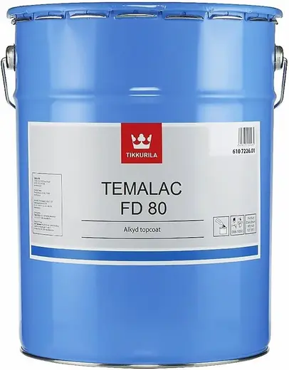 Тиккурила Temalac FD 80 быстровысыхающая алкидная покрывная краска глянцевая (200 л) база TVL