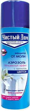 Чистый Дом с Ароматом Цветов аэрозоль от моли и кожееда (150 мл)