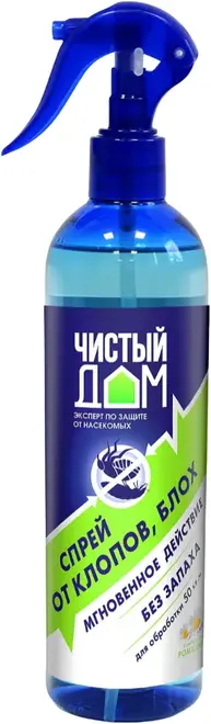 Чистый Дом спрей от клопов блох (400 мл)