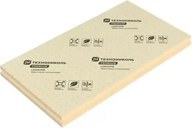 Технониколь Premium Logicpir Prof жесткие теплоизоляционные плиты L (1.185*2.385 м/90 мм) стеклохолст