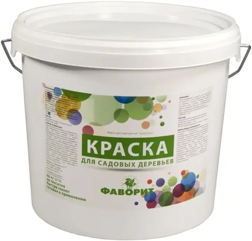 Фаворит ВД-АК-577 К краска для садовых деревьев водно-дисперсионная акриловая (1 кг) белая