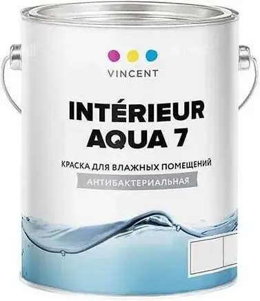 Vincent Intеrieur Aqua 7 водно-дисперсионная акрилатная краска для влажных помещений (2 л) бесцветная