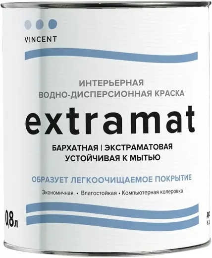 Vincent Extramat водно-дисперсионная краска (800 мл) белая