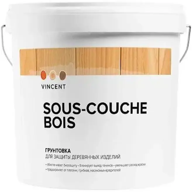 Vincent Sous-Couche Bois грунтовка для защиты деревянных изделий (900 мл)