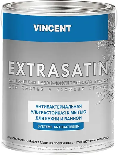 Vincent Extrasatin водно-дисперсионная краска для кухни и ванной (800 мл) белая база A