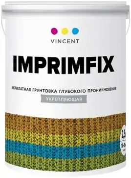 Vincent Imprimfix акрилатная грунтовка укрепляющая глубокого проникновения (2.5 л)