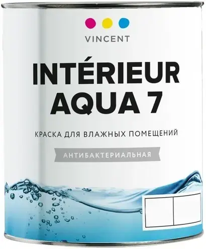Vincent Intеrieur Aqua 7 водно-дисперсионная акрилатная краска для влажных помещений (700 мл) бесцветная