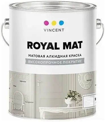 Vincent Royal Mat алкидная краска (1.4 кг) супербелая