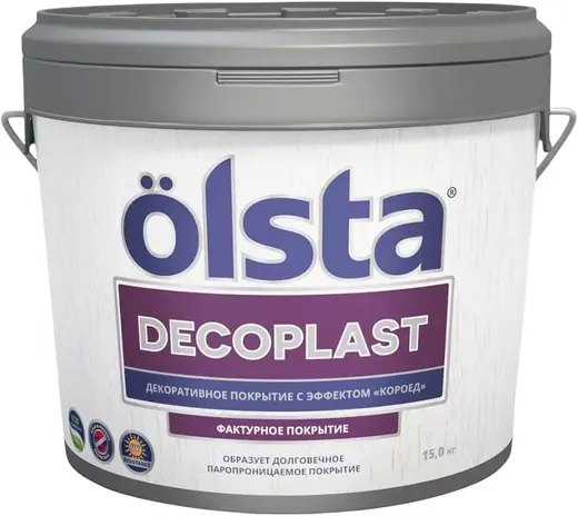 Olsta Decoplast декоративное покрытие с эффектом короед (15 кг)