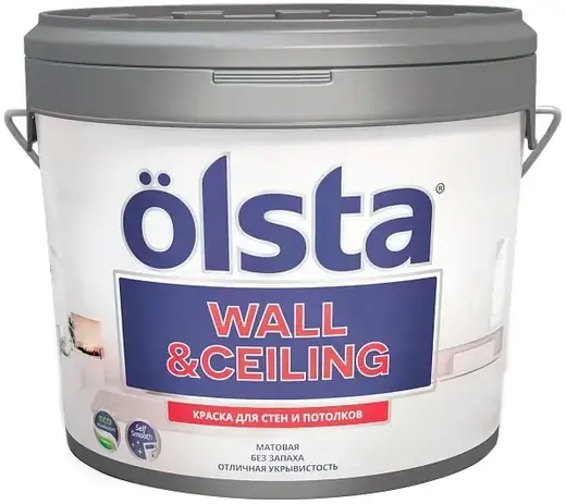 Olsta Wall & Ceiling краска для стен и потолков (900 мл) белая