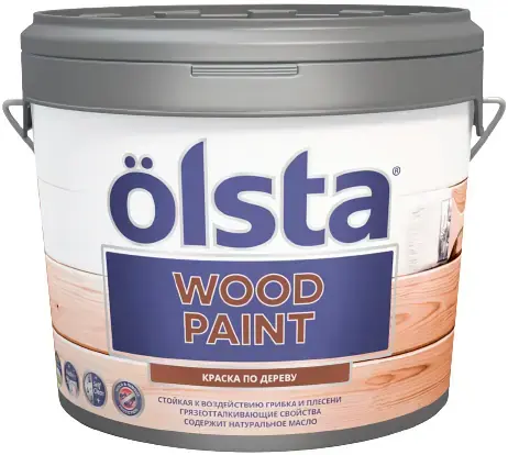 Olsta Wood Paint краска по дереву (2.7 л) белая база A
