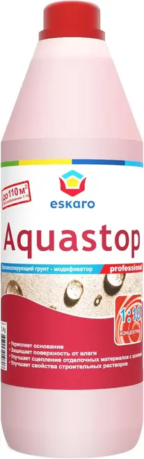 Eskaro Aquastop Professional влагоизолирующий грунт-модификатор (1 л)